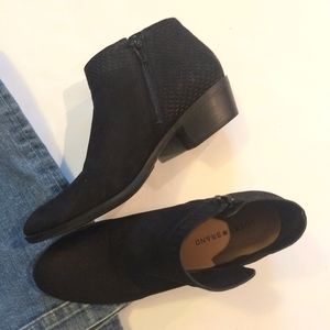 Lucky Brand Black Leather Ankle Boots